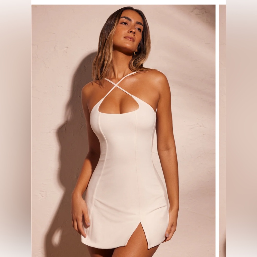 Oh Polly Cream Mini Dress